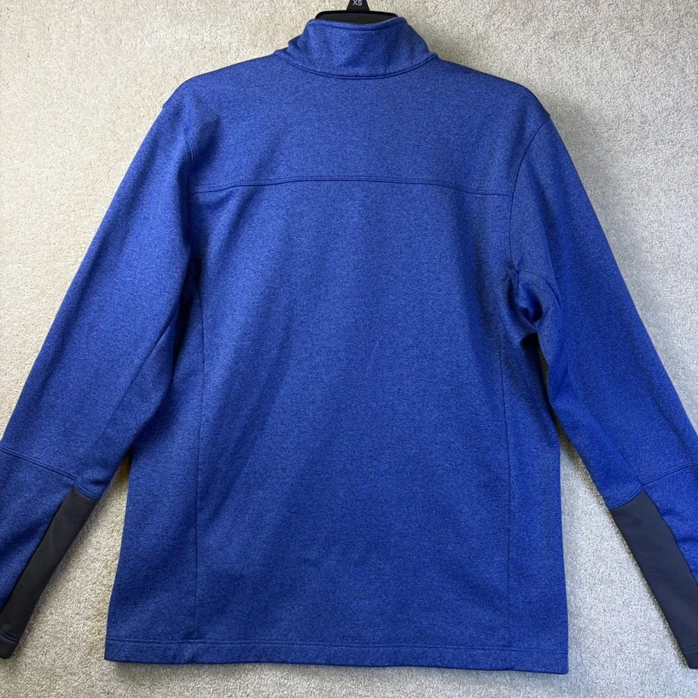 The North Face Quarter Zip Pullover Mens Large Blue Heathered Outdoor Athleisure